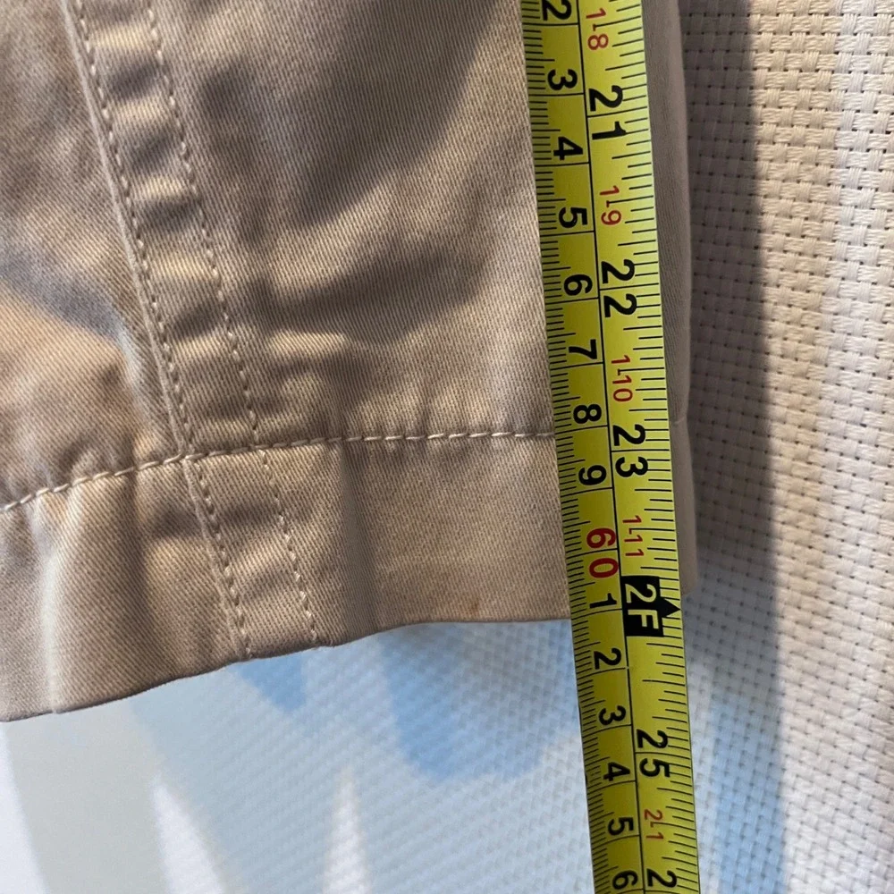 GAP Womens Tan Khaki Double Breasted Short Trench Coat Jacket‎ XXL Utility Barn